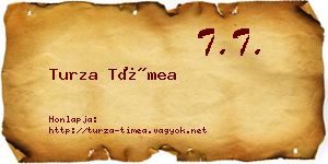 Turza Tímea névjegykártya