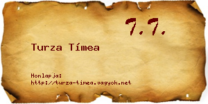 Turza Tímea névjegykártya